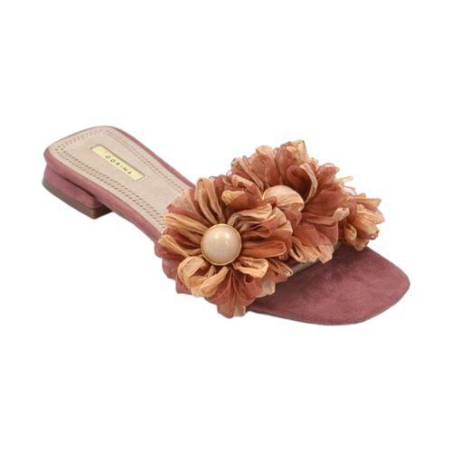 Scarpe Pantofoline donna mule con applicazioni floreale voluminos - Corina - Modalova