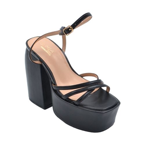 Sandali Zeppa donna sandalo platform in pelle con plateau alto 5 c - Malu Shoes - Modalova