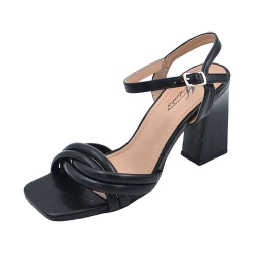 Sandali Sandalo alto donna pelle open toe tacco doppio 8 cm cintur - Malu Shoes - Modalova