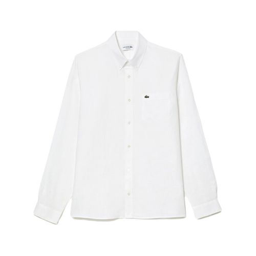 Camicia a maniche lunghe Linen Casual Shirt - Blanc - Lacoste - Modalova