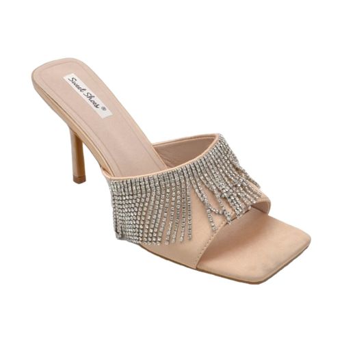 Sandali Sandalo gioiello nude donna tacco sottile 8 cm fascia larga con - Malu Shoes - Modalova