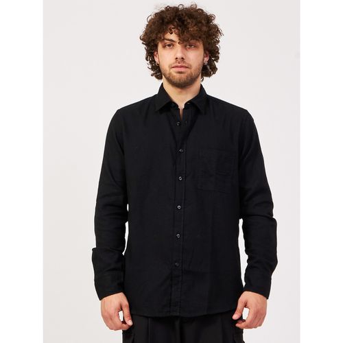 Camicia a maniche lunghe Camicia nera in cotone a maniche lunghe - Boss - Modalova