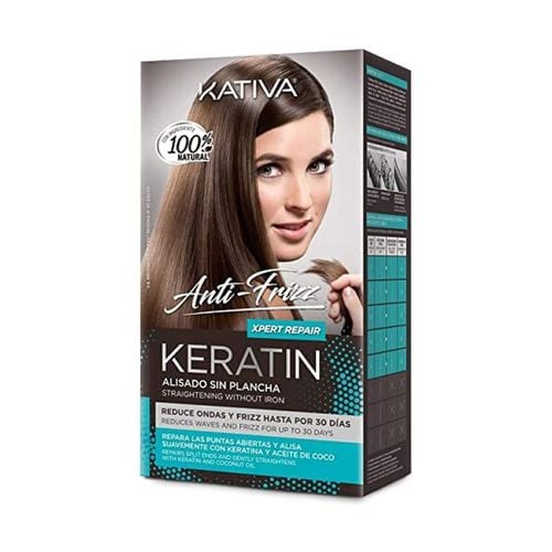 Shampoo KERATIN ANTI-FRIZZ alisado sin plancha repara puntas - Kativa - Modalova