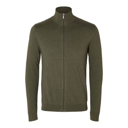 Maglione 16074688 BERG FULL ZIP-TEAK GREEN - Selected - Modalova