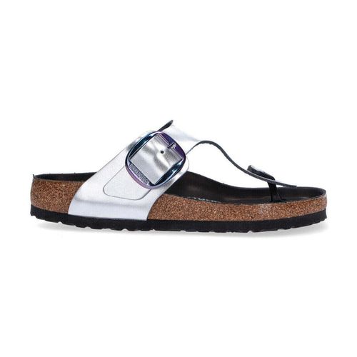 Infradito Birkensock infradito Gizeh pelle laminata silver - Birkenstock - Modalova