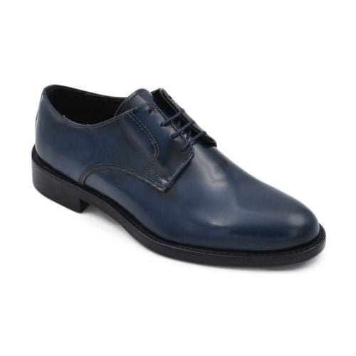 Classiche basse Scarpe uomo francesina inglese vera pelle lucida made in it - Malu Shoes - Modalova