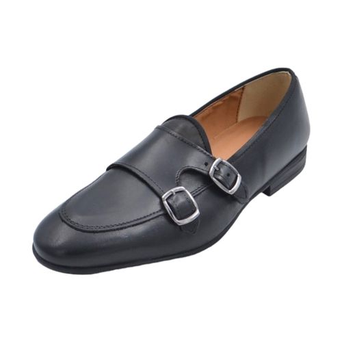 Scarpe Scarpe uomo mocassino doppia fibbia argento derby vintage in ve - Malu Shoes - Modalova