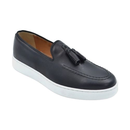 Scarpe Mocassini uomo college bendina con nappine in vera pelle nappa - Malu Shoes - Modalova