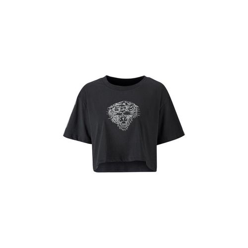 T-shirt Tiger glow crop top black - Ed Hardy - Modalova