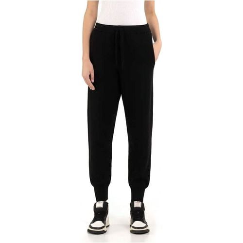 Pantaloni Pantalone In Maglia Regular Fit Black - Replay - Modalova