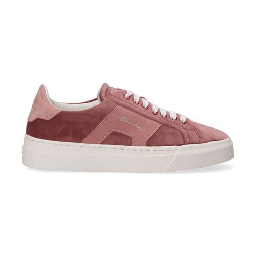 Sneakers basse sneaker low top velluto nabuk - Santoni - Modalova