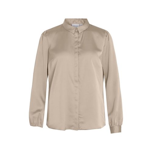 Camicetta Noos Ellette Satin Shirt - Cement - Vila - Modalova