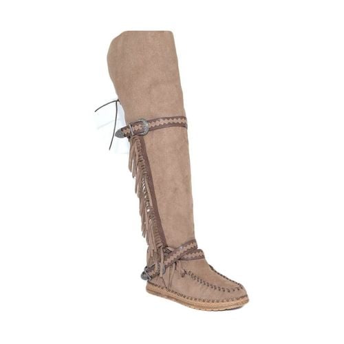 Stivali Stivali donna indianini taupe scamosciati alti sopra al ginocch - Malu Shoes - Modalova