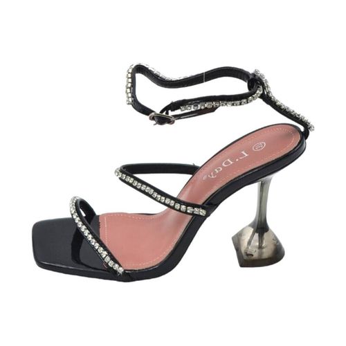 Sandali Sandali donna cerimonia a 3 fasce piede nudo con cavigliera ner - Malu Shoes - Modalova