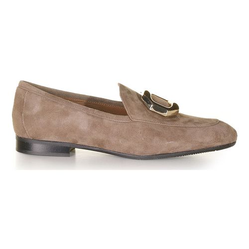 Scarpe Mocassino in suede beige - Evaluna - Modalova