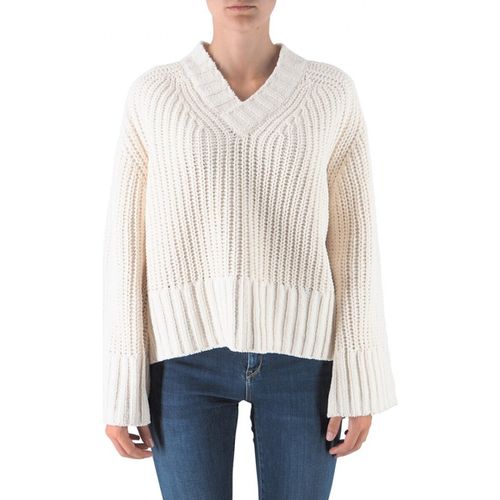 Maglione Maglia Cropped In Ciniglia Butter White - Replay - Modalova