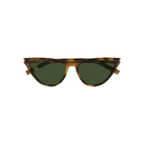 Occhiali da sole SL 550 SLIM Occhiali da sole, Havana/Verde, 56 mm - Saint Laurent - Modalova