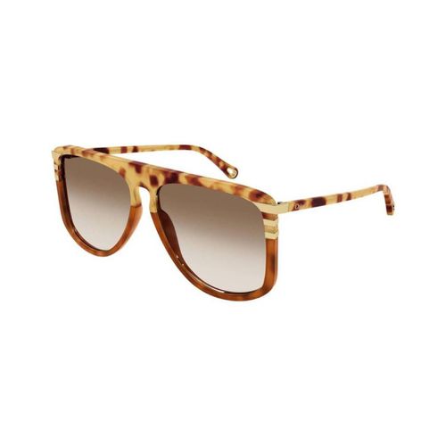 Occhiali da sole Chloe CH0104S Occhiali da sole, Havana/Marrone, 62 mm - Chloé - Modalova