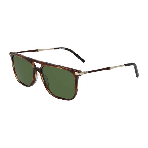 Occhiali da sole SF966S 42562 Occhiali da sole, Havana/Verde, 57 mm - Ferragamo - Modalova