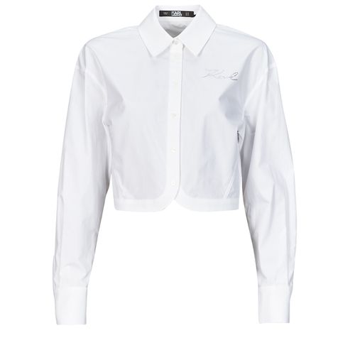 Camicia crop poplin shirt - Karl Lagerfeld - Modalova