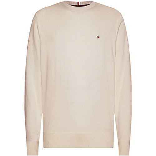 Maglione Maglia girocollo beige con mini logo - Tommy hilfiger - Modalova