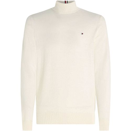 Maglione Dolcevita bianco con mini logo - Tommy hilfiger - Modalova