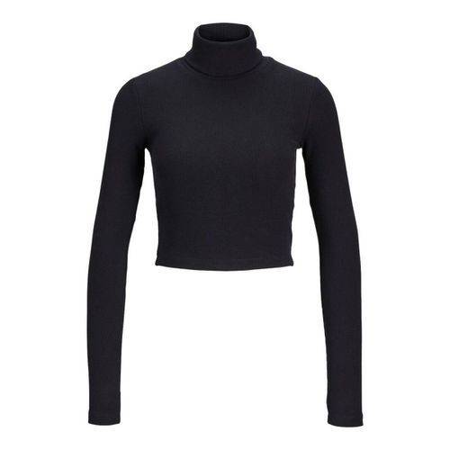 Maglione 12234895 JXFAN STR LS CROP RIB TEE-BLACK - Jjxx - Modalova