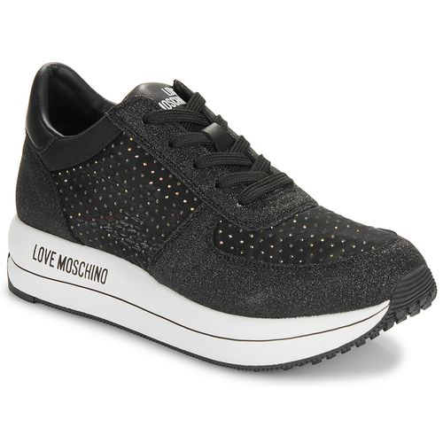 Sneakers basse STRASS MESH GLITTER - Love Moschino - Modalova