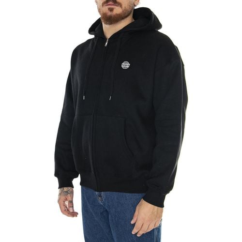 Felpa Logo Embroidery Zip Hoodie Black - Funky - Modalova