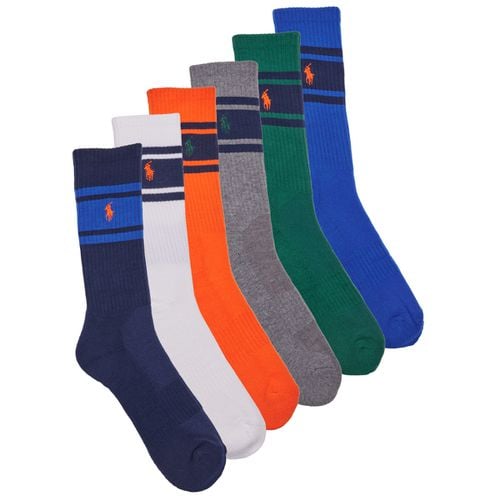 Calze sportive 6 PACK SPORT CREW-STRIPES-CREW SOCK-6 PACK - Polo ralph lauren - Modalova