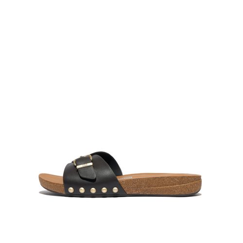 Scarpe IQUSHION ADJUSTABLE BUCKLE LEATHER SLIDES - Fitflop - Modalova