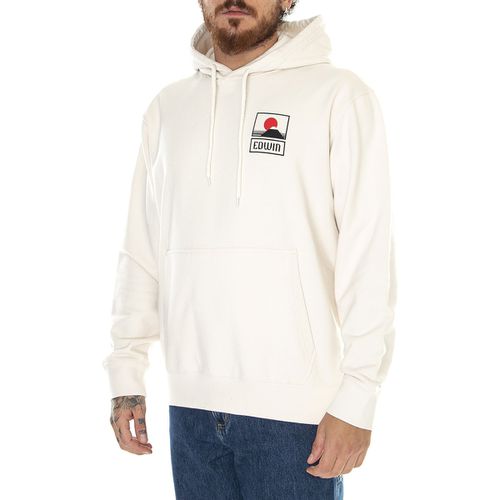 Felpa Sunset On T Fuji Hoodie Sweat Whisper White - Edwin - Modalova