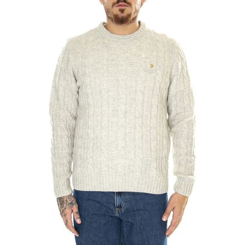 Maglione Tassoti Cable Crew Fog - Farah - Modalova