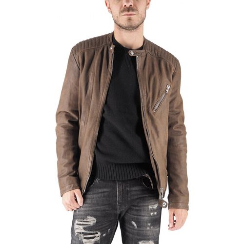 Giubbotto Biker In Pelle - Bully Leather - Modalova