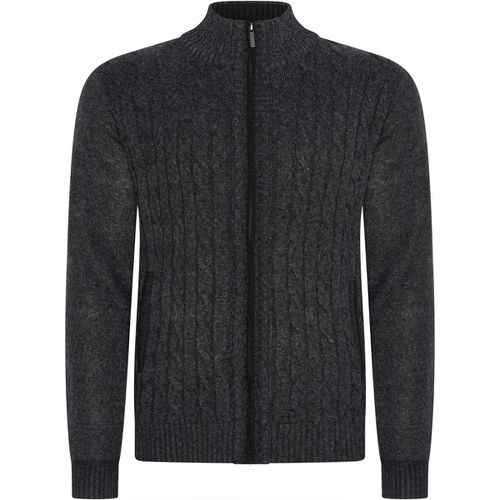 Felpa Cable Cardigan Antraciet - Cappuccino Italia - Modalova