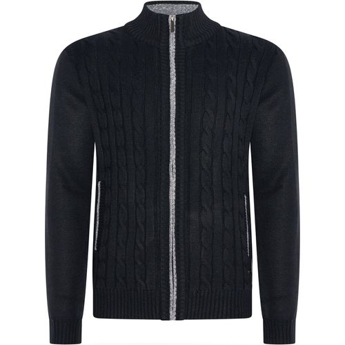 Felpa Cable Cardigan Navy - Cappuccino Italia - Modalova