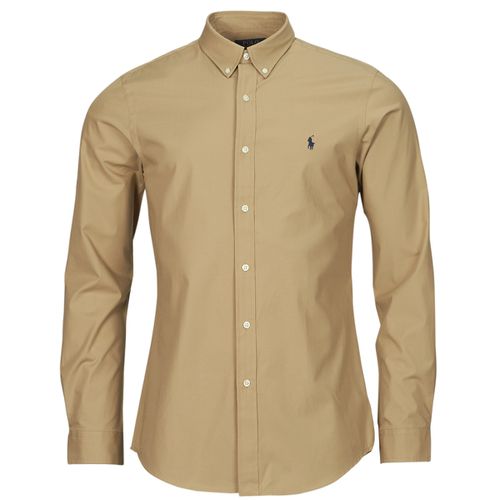 Camicia a maniche lunghe CHEMISE AJUSTEE SLIM FIT EN POPELINE UNIE - Polo ralph lauren - Modalova