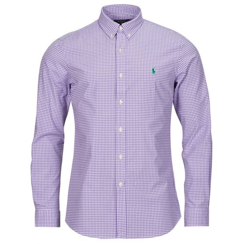 Camicia a maniche lunghe CHEMISE AJUSTEE SLIM FIT EN POPELINE RAYE - Polo ralph lauren - Modalova