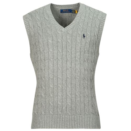 Maglione PULL COTON CABLE COL V SANS MANCHE - Polo ralph lauren - Modalova