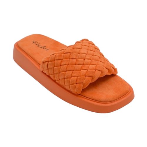 Scarpe Ciabatta pantofola donna arancione estiva in microfibra morbida - Malu Shoes - Modalova
