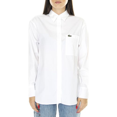 Camicia Camicia M/L CF1727-001 Donna Bianca - Lacoste - Modalova