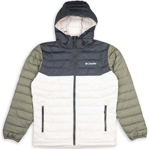 Giubbotto Powder Lite Hooded Bianco Verde - Columbia - Modalova