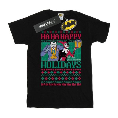 T-shirts a maniche lunghe Ha Ha Happy Holidays - Dc Comics - Modalova