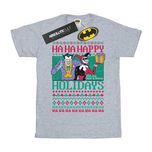 T-shirts a maniche lunghe Ha Ha Happy Holidays - Dc Comics - Modalova