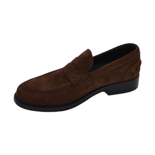 Scarpe Scarpe college uomo inglese mocassino cuoio scuro vera pelle sc - Malu Shoes - Modalova