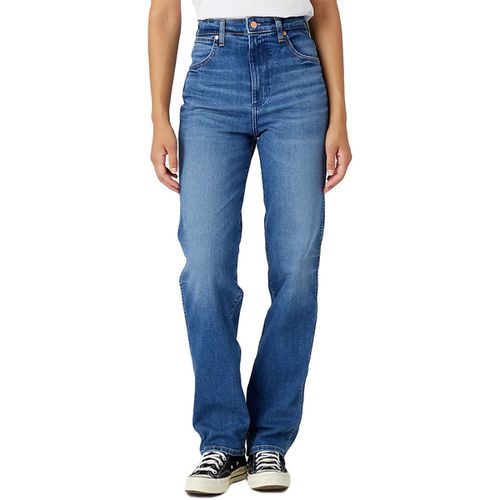 Jeans Mom Straight Smoke Sea Denim Pants - Wrangler - Modalova