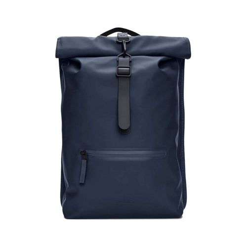 Borsa Zaino Rolltop Rucksack Navy - Rains - Modalova