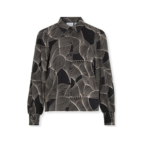 Camicetta Mula L/S Shirt - Black/Graphic - Vila - Modalova