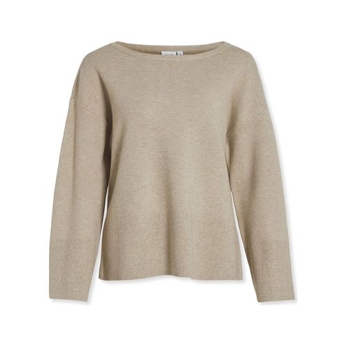 Maglione Cassie Boatneck Knit L/S - Natural Melange - Vila - Modalova