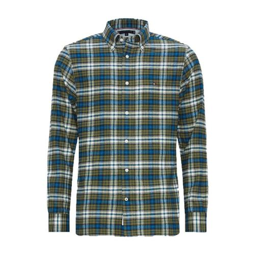 Camicia a maniche lunghe MW0MW32890 BRUSHED TARTAN-0N1 PUTTING GREEN/MULTI - Tommy hilfiger - Modalova